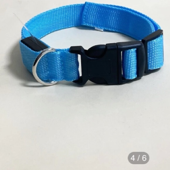 New LED Blue Dog Collar– Solid or Flashing Dog Collar- Size Large - Picture 8 of 11